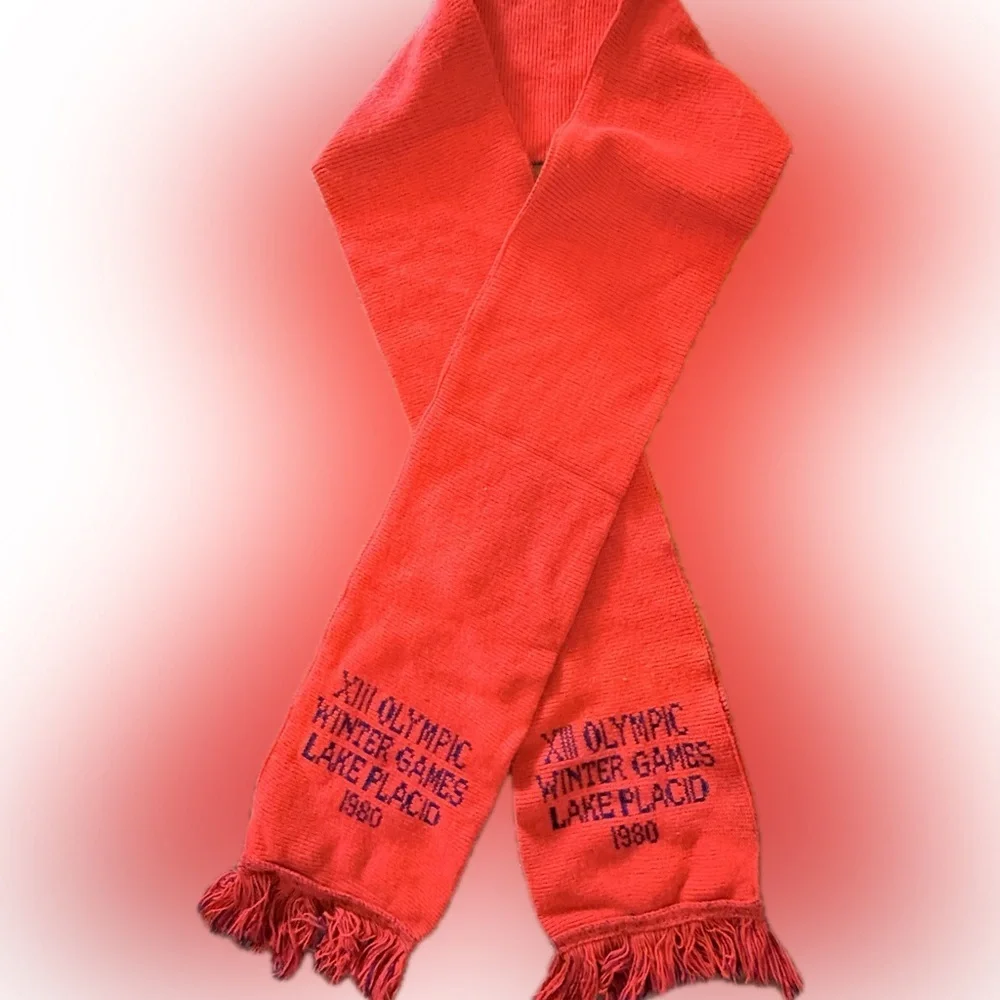 Vintage XIII Lake Placid Winter Games Olympic Games Scarf